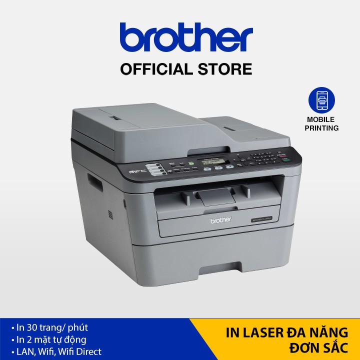 [Mã 155ELSALE giảm 7% đơn 300K] Máy in laser đa năng (có Fax) Brother MFC-L2701DW