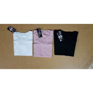 Áo croptop thun gân ngắn tay