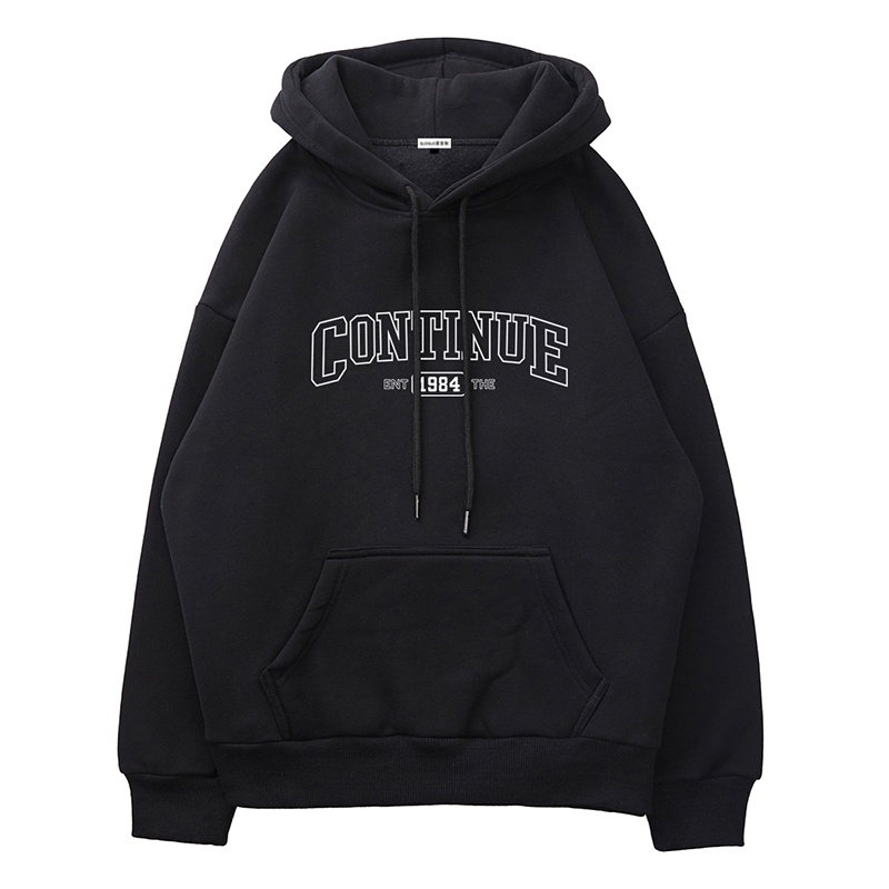 Áo hoodie Continue Unisex nỉ bông cao cấp Tubee shop