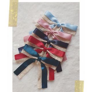 Cột tóc - kẹp tóc phối ren ruy băng