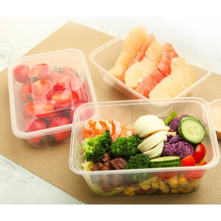 Combo 25 hộp chữ nhật nhựa pp