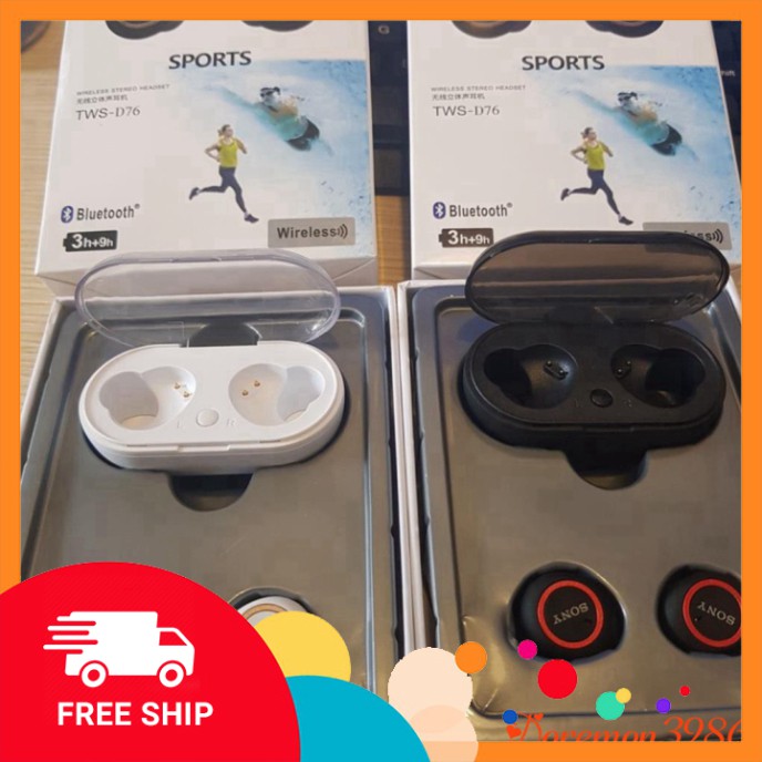 [FREE SHIP] 💥[HÀNG CHÍNH HÃNG] 💥Tai Nghe Bluetooth Sony Sport TWS-D76  Bluetooth 5.0 Thế Hệ Mới Âm thanh Cực Hay 💥SIÊ