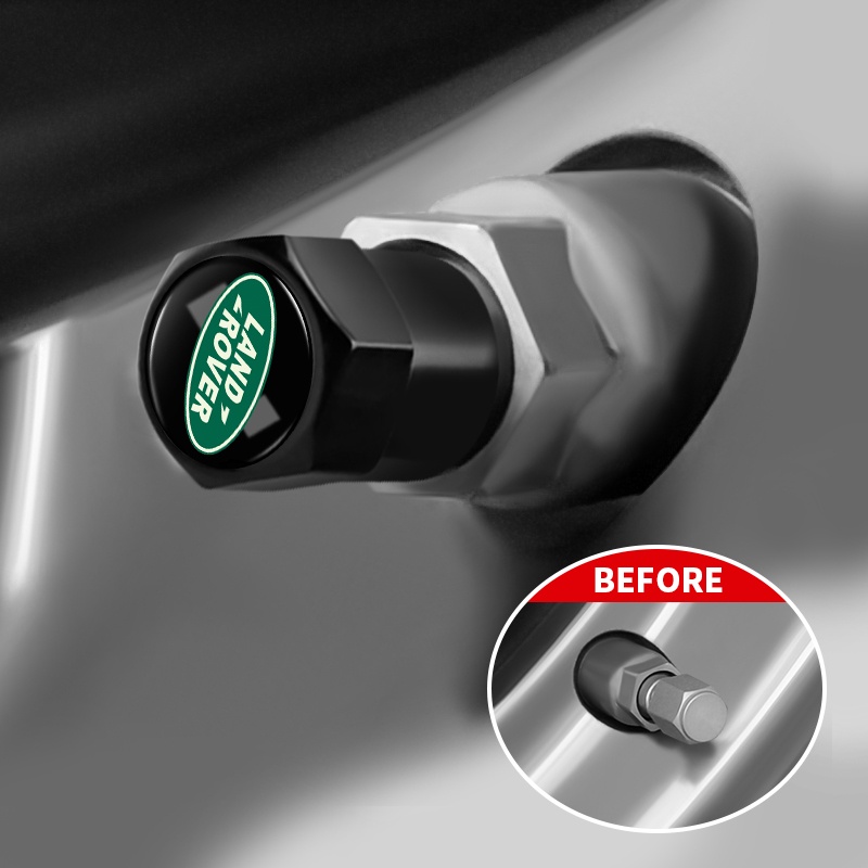 Nắp Van Khí Áp Suất Bằng Nhôm Màu Bạc / Đen Hình Lục Giác Cho Opel Volvo Citroen Chevrolet
