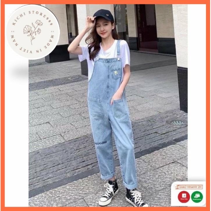 Quần Yếm Jean Nữ thiết kế Kichistore , Quần Yếm Nữ thời trang cao cấp M07 | BigBuy360 - bigbuy360.vn