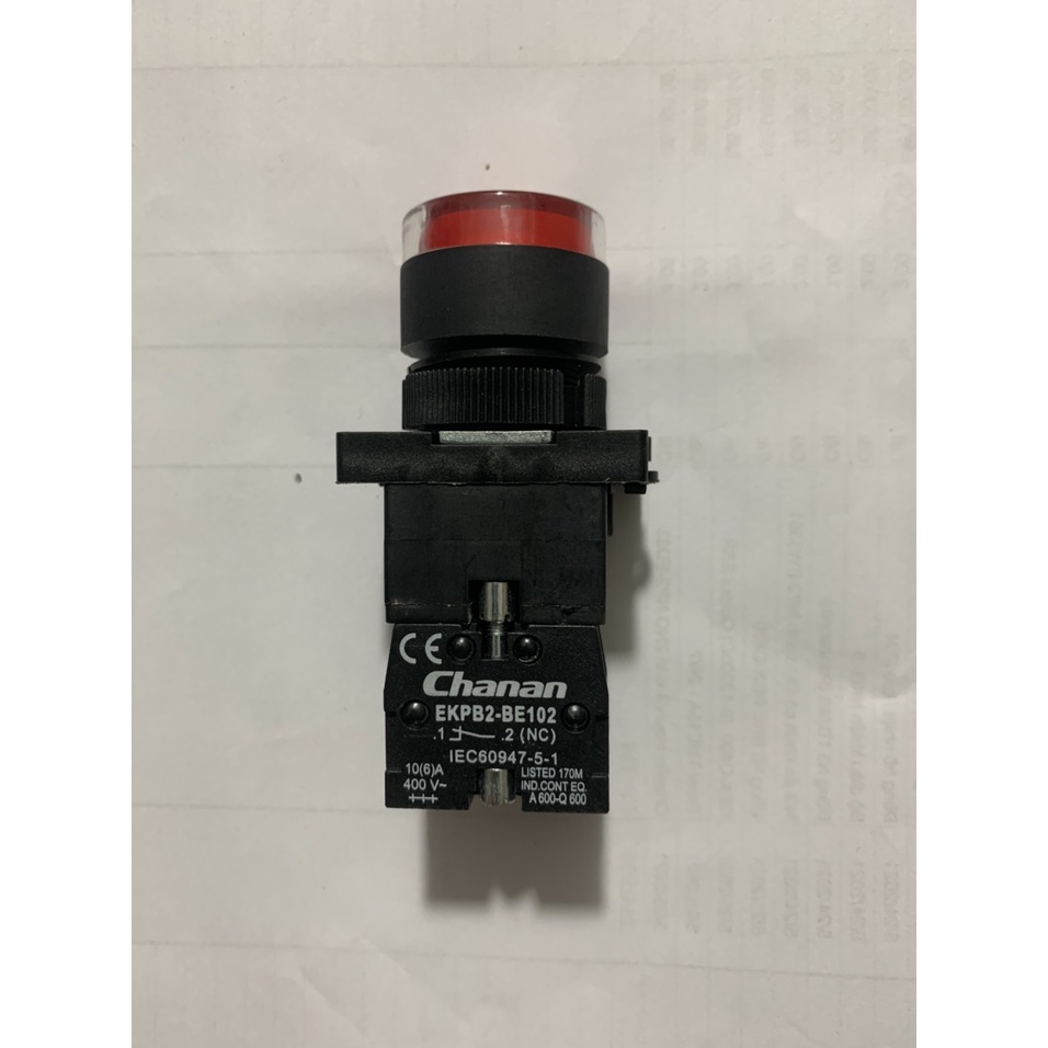 Nút ấn có đèn nhựa màu đỏ EKPB2-EW3462 (CNC)