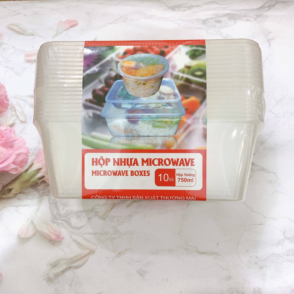 10 bộ hộp microwave nhựa
