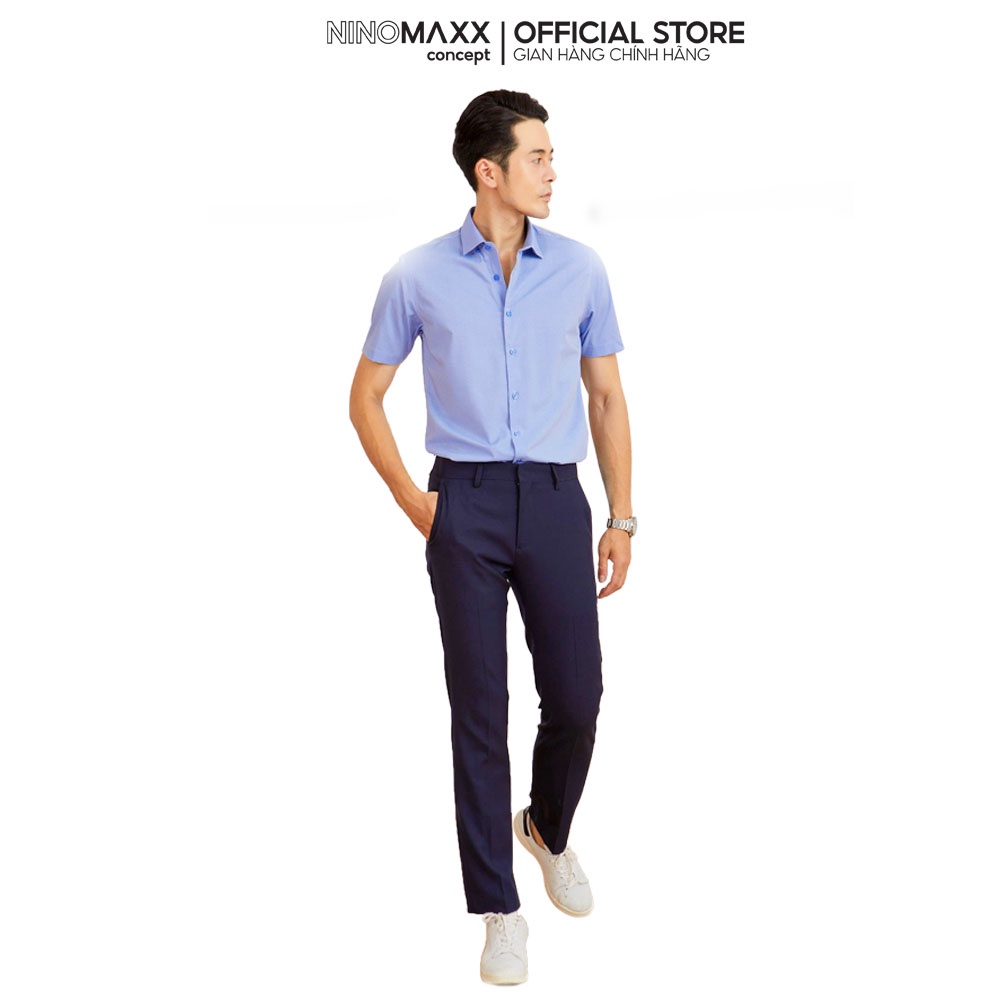 N&amp;M CLUB Áo Sơ Mi Nam Tay ngắn họa tiết chấm bi chất liệu Bamboo cotton 2105045