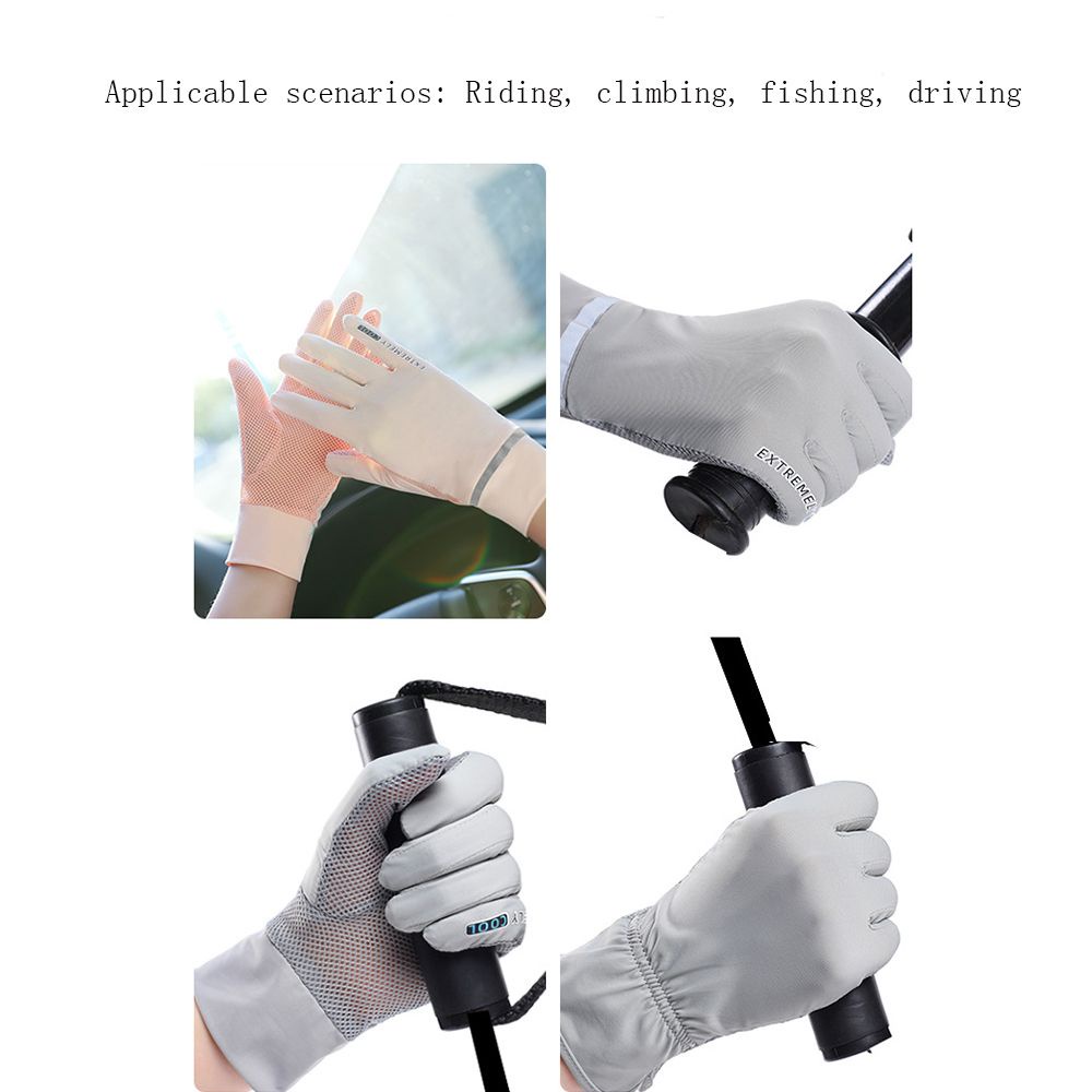 Găng tay lái xe GLENES chống tia UV UPF 50+ vải lụa lạnh mỏng và thoáng khí có thể chạm màn hình cảm ứng