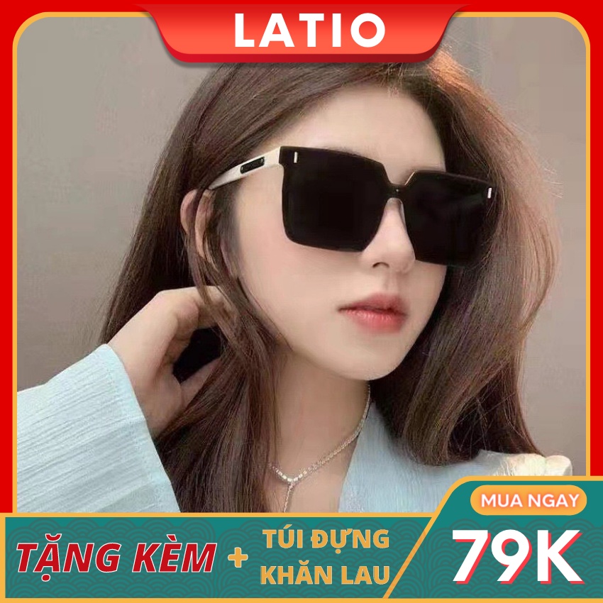 Kính râm Nam Nữ LATIO Thời trang cao cấp thiết kế đơn giản kết hợp tròng chống tia UV bảo vệ đợi mắt khỏe đẹp KM58