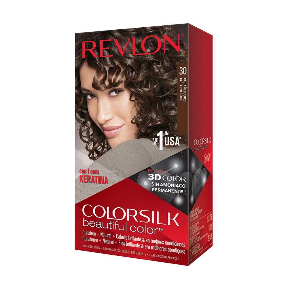 [ Số 30 ] Nhuộm tóc thời trang Revlon Colorsilk 3D hàng công ty với Keratin cho tóc bóng mượt và óng ánh