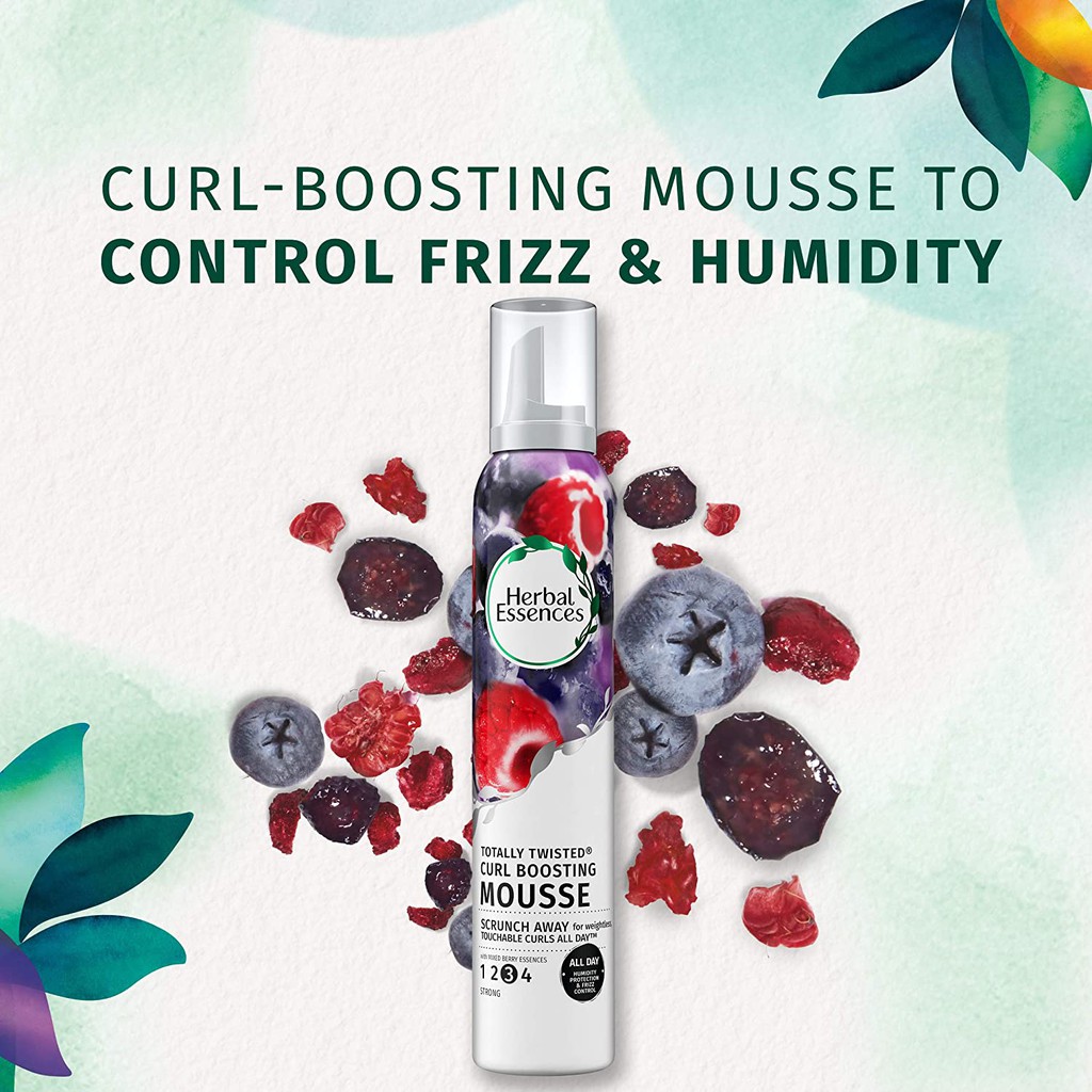 Mousse tạo hình cho tóc Herbal Essences Totally Twisted Curl Boosting Hair Mousse 192g (Mỹ)