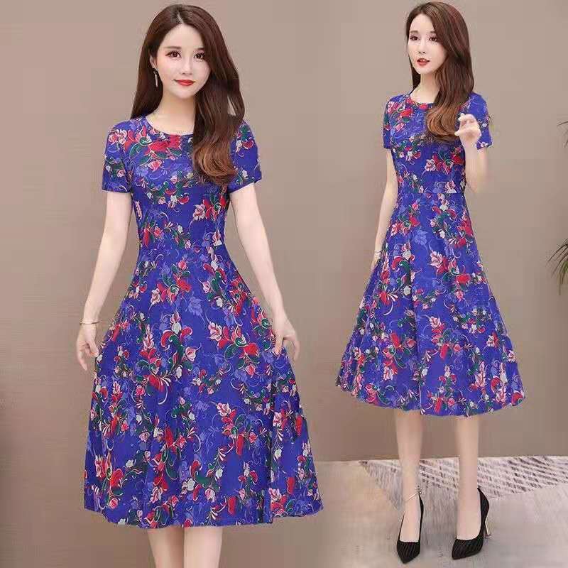 (PE005) VÁY TRUNG NIÊN DÁNG XÒE HỌA TIẾT HOA NỔI BẬT | BigBuy360 - bigbuy360.vn