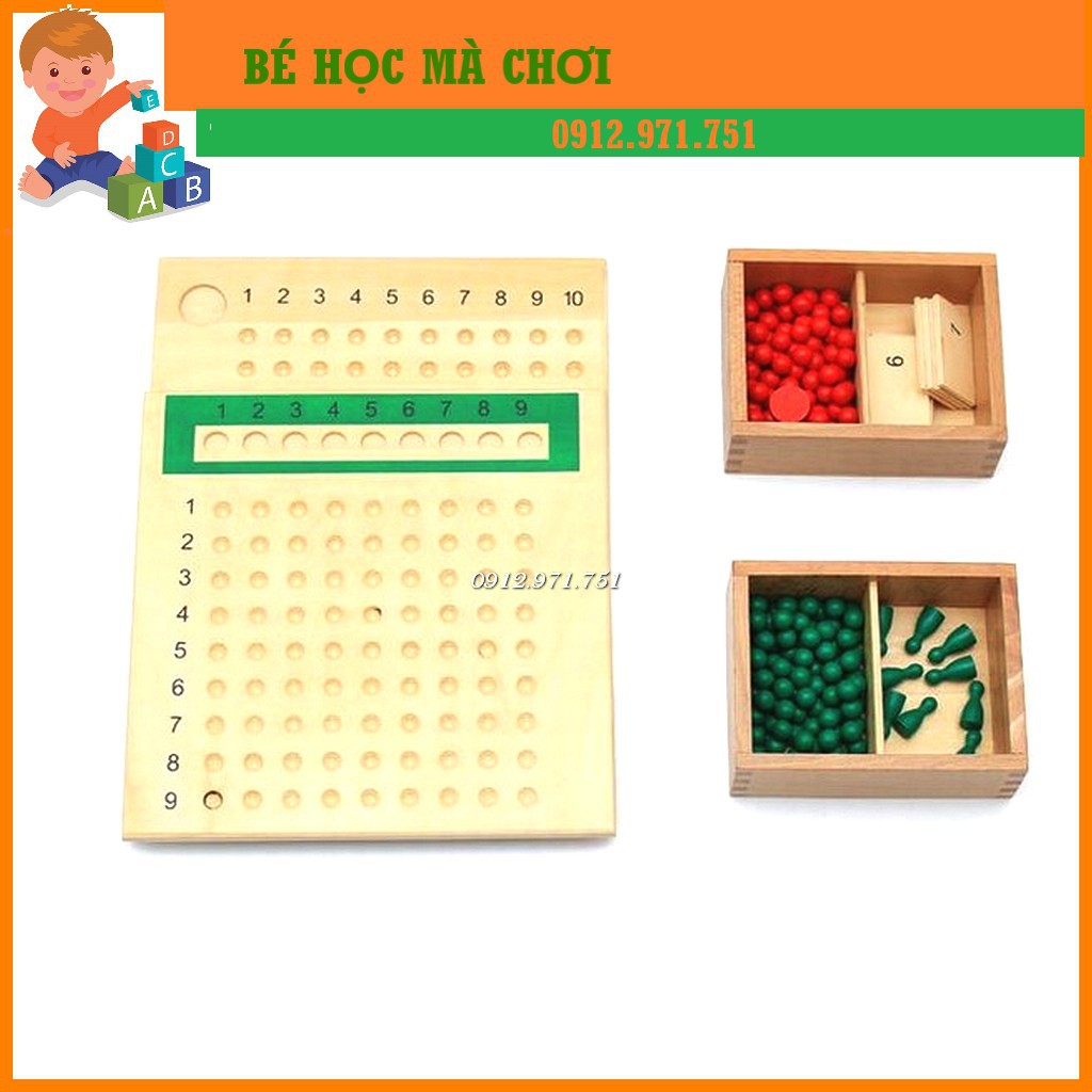 Bộ học phép nhân phép chia Montessori