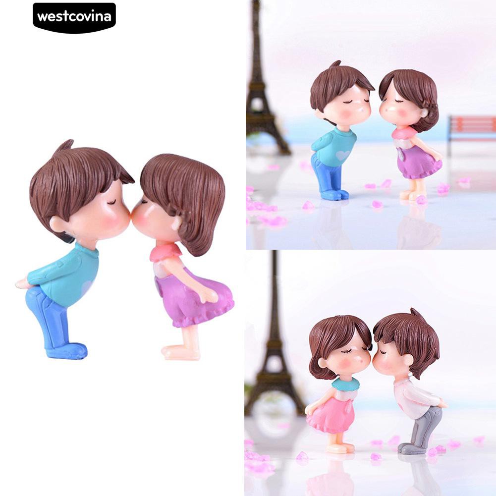Set búp bê bé trai và bé gái mini bằng PVC đáng yêu dùng trang trí