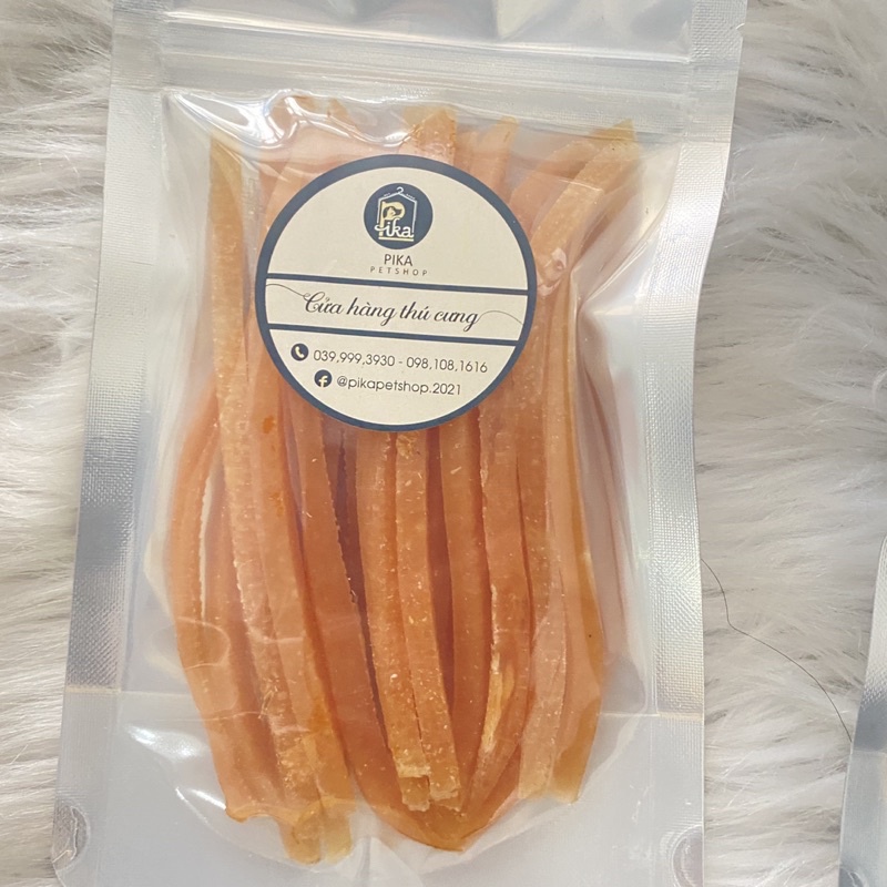 Đồ ăn vặt, gà sấy khô, gà quấn xương gặm, viên sấy món khoái khẩu dành cho thú cưng - Pika Petshop