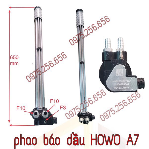 Phao Báo dầu HOWOA7 Dài 65cm WG9925550702 phụ tùng ô tô phụ tùng Hùng Lỳ