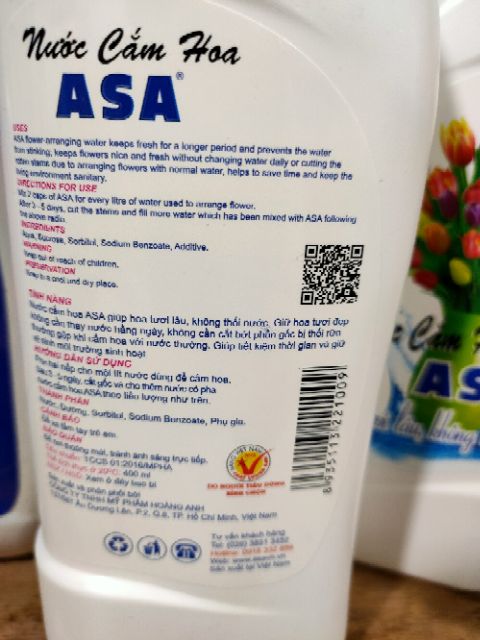 Nước cấm hoa Asa chai 400ml(tăng giá)