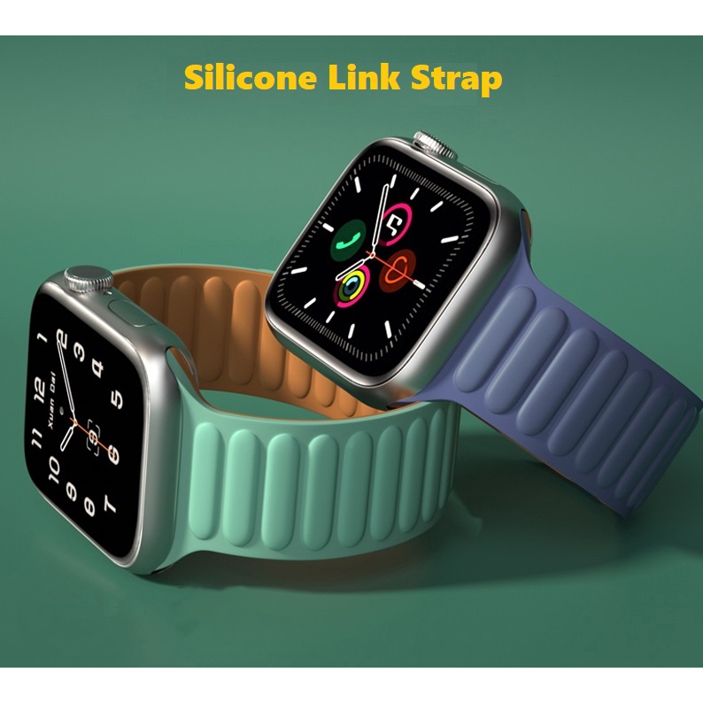 Dây Đeo Silicone Khóa Nam Châm Cho Đồng Hồ Thông Minh Apple Watch 41 / 40 / 38mm 49 / 45 / 44 / 42mm Ultra / 8 / 7 / SE / 6 / 5 / 4 / 3 / 2 / 1