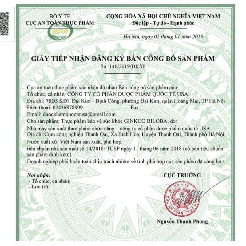 Hoạt huyết dưỡng não Ginkgo Biloba 300mg giảm đau đầu, hoa mắt, chóng mặt, rối loạn tiền đình