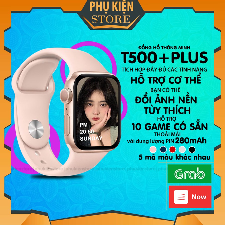 Đồng Hồ Nam Nữ Thông Minh T500+ Plus 1.74inch Tràn Viền (Thay Dây - Thay Hình Ảnh + 10 Game + Cài Mật Khẩu) -Pk.vn