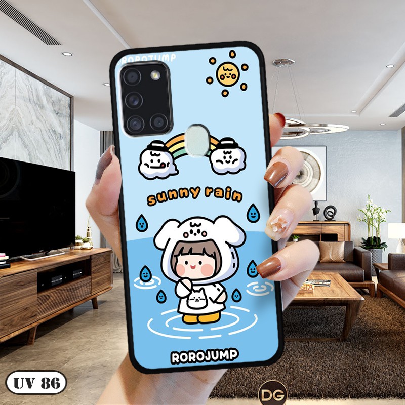 Ốp Samsung Galaxy A21s - lưng nhám viền dẻo ngộ nghĩnh