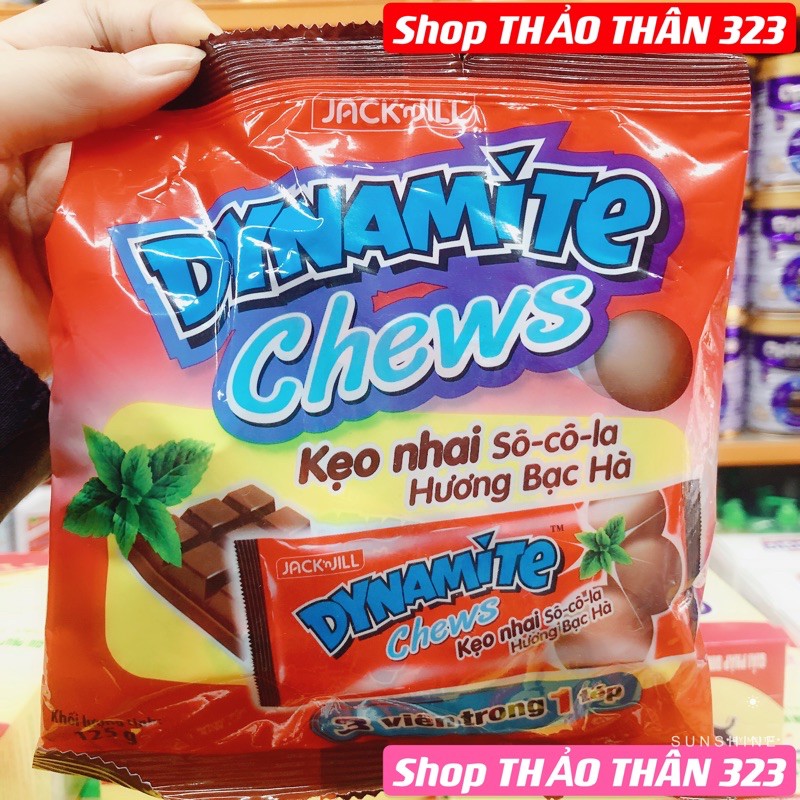 Kẹo Dynamite Chews 3viên Vị Sôcôla Bạ Hà 125g