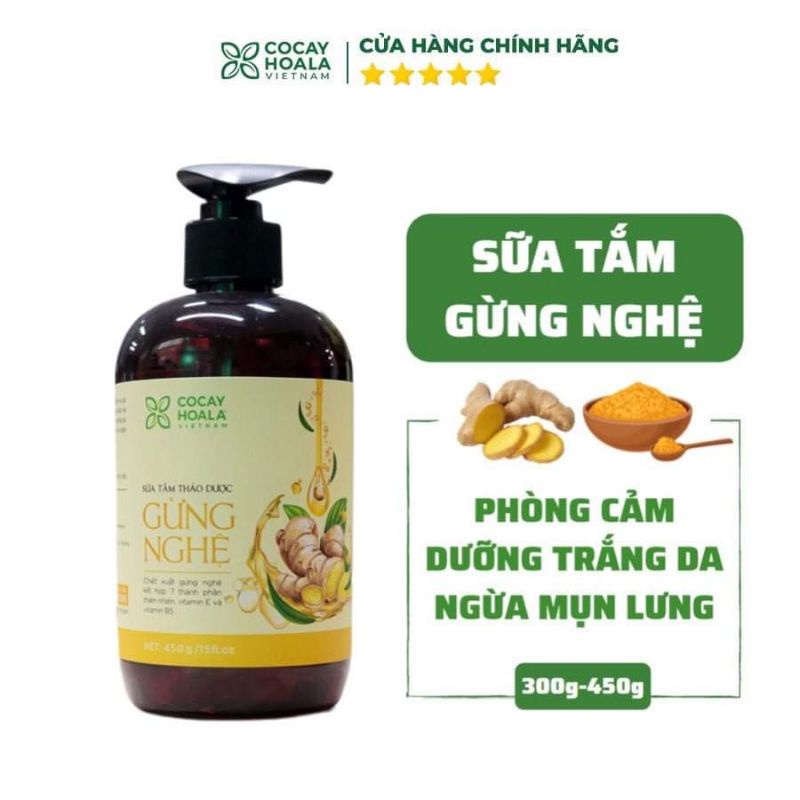 Sữa tắm thảo dược gừng nghệ