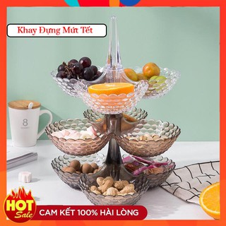 [ SALE SỐC ] Khay Đựng mứt tết, Hộp Đựng Mứt Tết Kiểu Tháp nhiều Tầng Tiện lợi