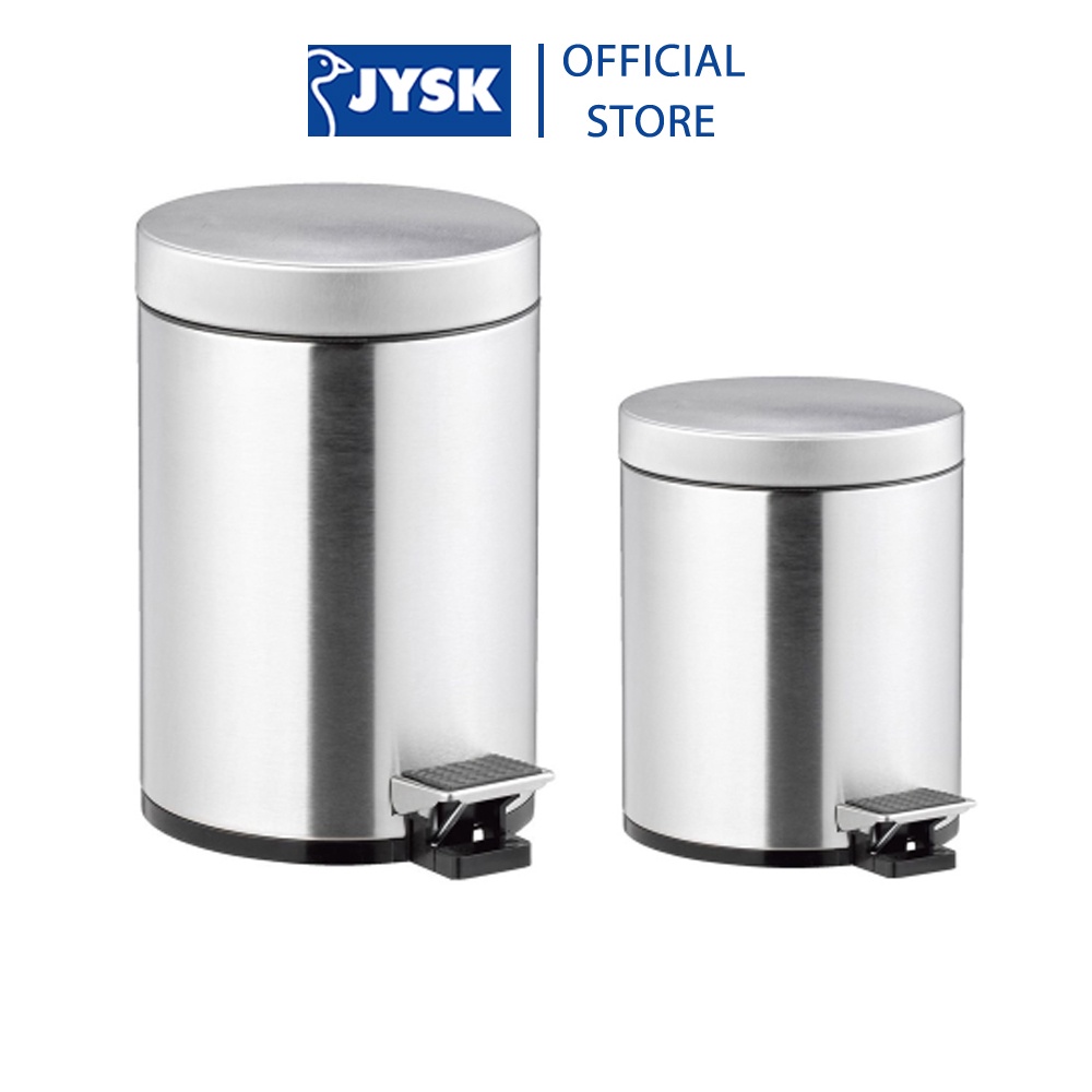 Thùng rác | JYSK Medle | thép không rỉ màu kim loại | 3L/5L