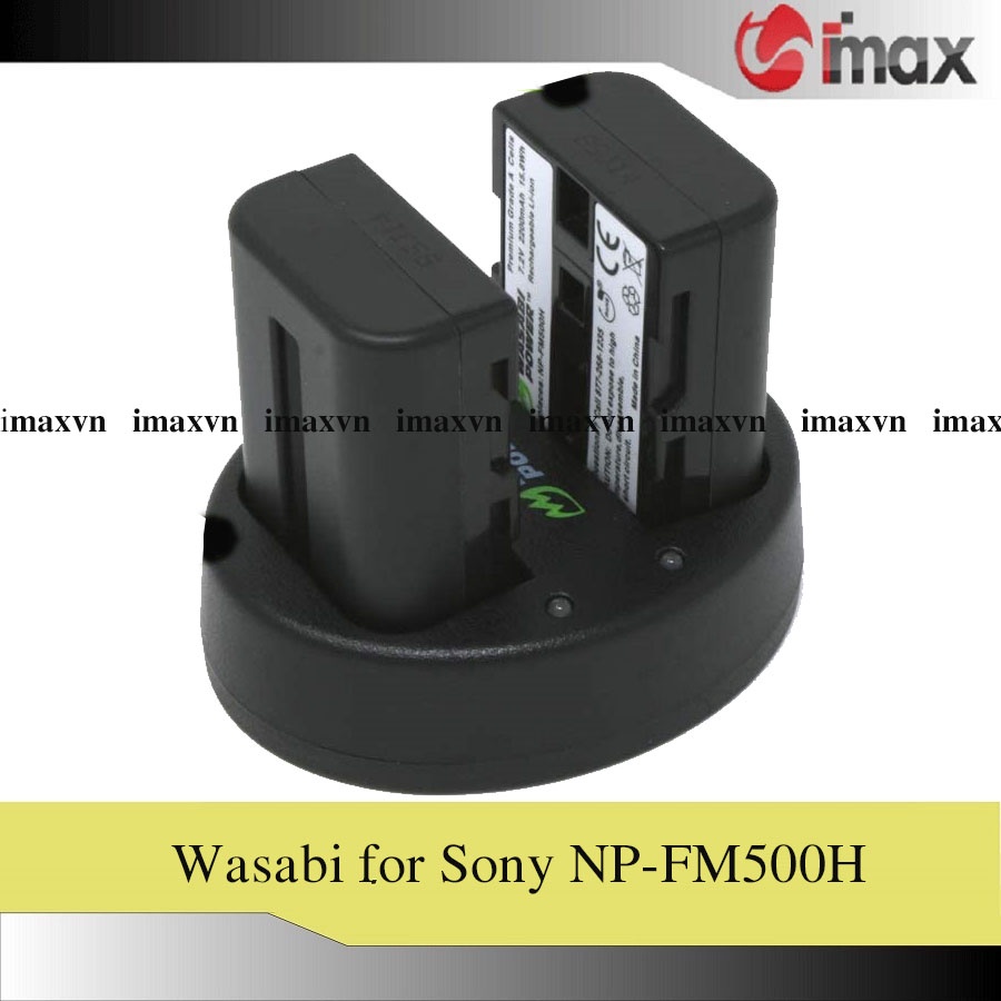 Bộ 02 pin + 01 sạc Wasabi for Sony NP-FM500H