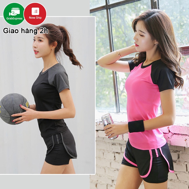 Bộ Quần Áo Tập Gym, Yoga, Thể Dục Nữ Hàng Cao Cấp (Kenzi-11) Set Quần Đùi + Áo Tay Ngắn