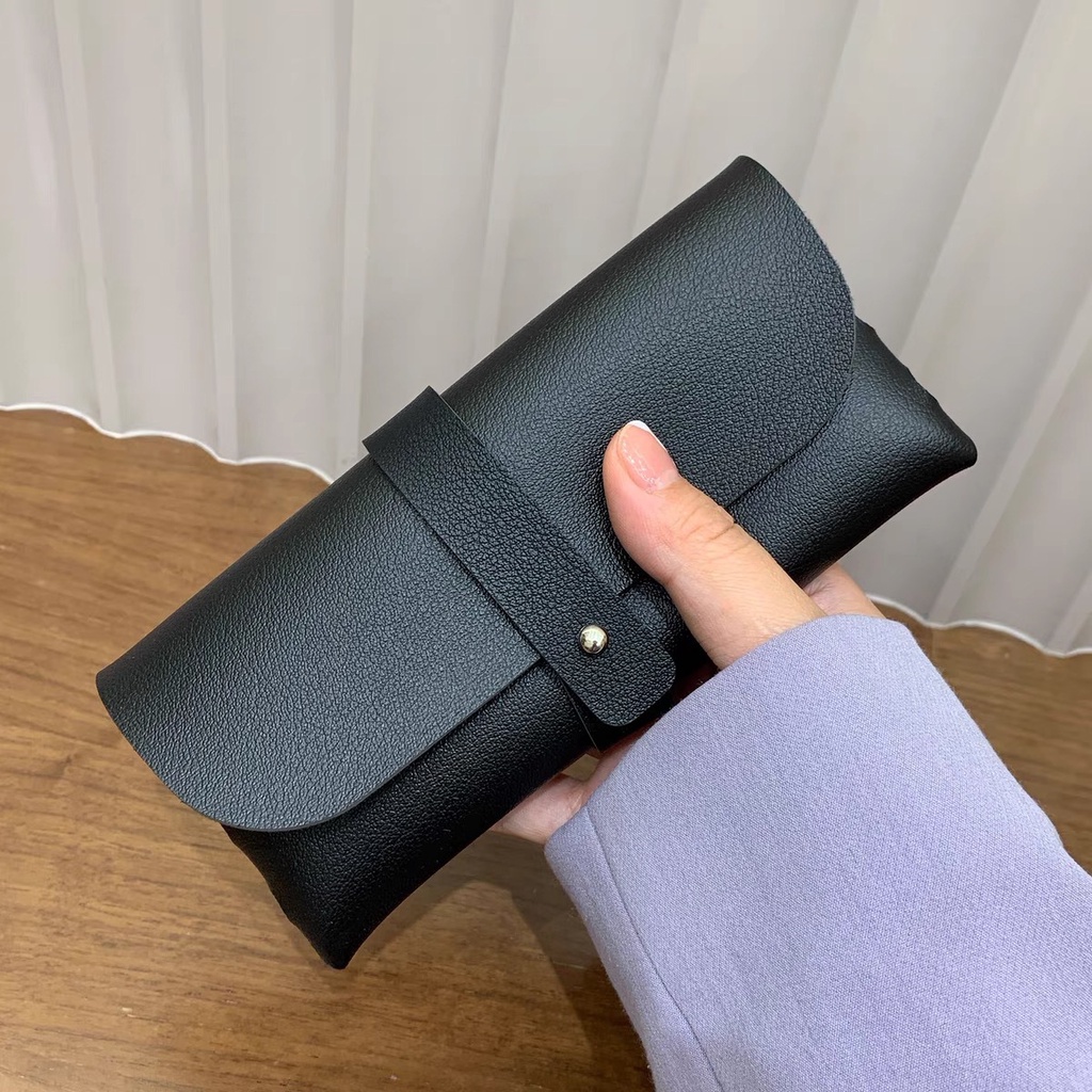 Túi Da Mềm Đơn Giản Đựng Mắt Kính Cận Thị Phong Cách Retro