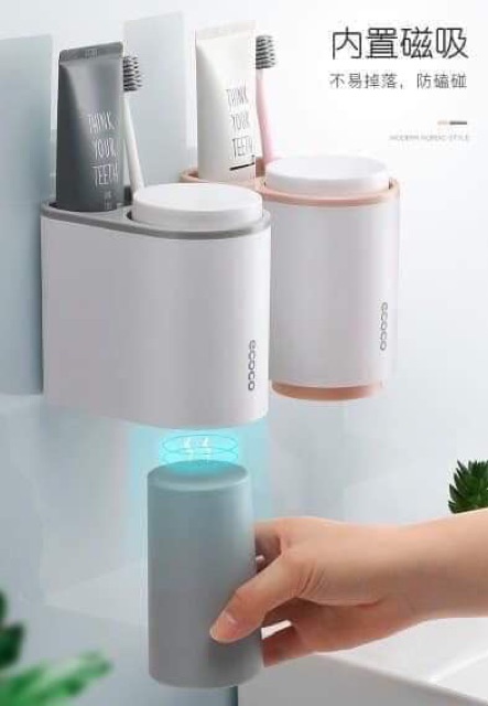 BỘ CỐC ĐỂ BÀN CHẢI ĐÁNH RĂNG NAM CHÂM 1 ECOCO 2019 siêu hót