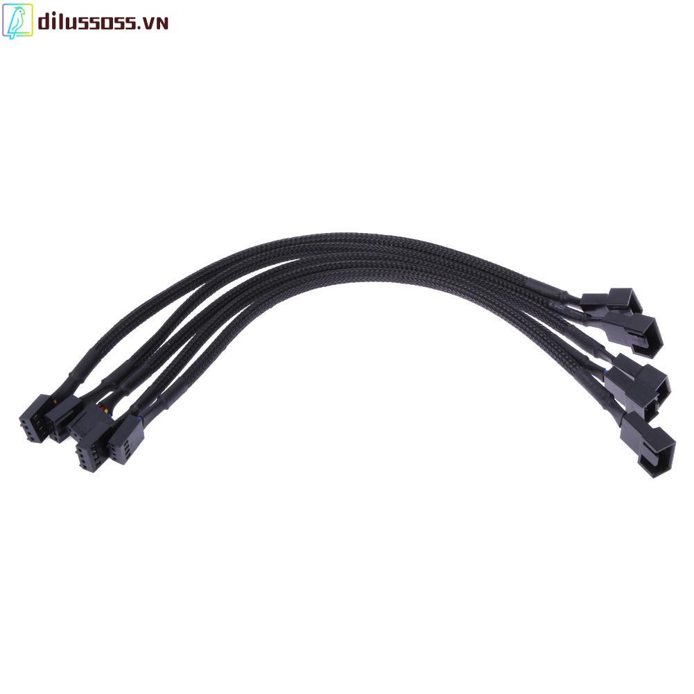 Set 5 dây cáp nối dài quạt tản nhiệt 12in 4 Pin PWM dành cho máy tính