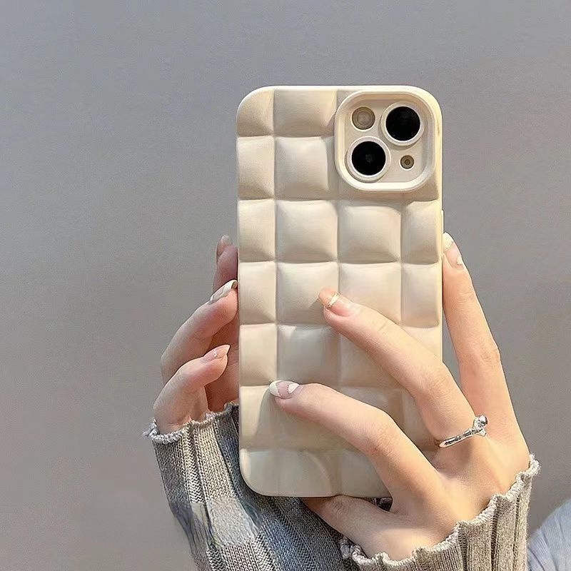 Ốp Điện Thoại Họa Tiết Kẻ Ô Màu Xanh Dương Cho iPhone 12 13 14 11 Pro Max X Xs Max Xr