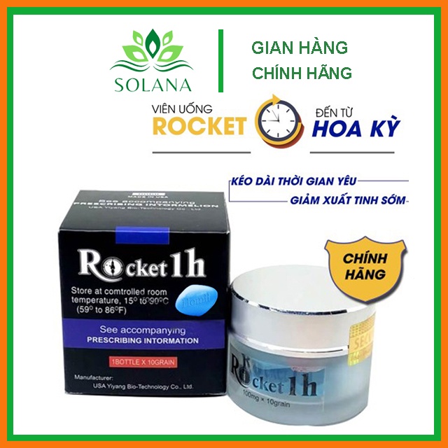 Rocket 1h Mỹ Loại Mạnh, Tăng Cường Sinh Lý, Kéo Dài Thời Gian Q.Hệ SOLANA