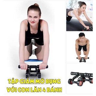 Con lăn tập cơ bụng 4 bánh