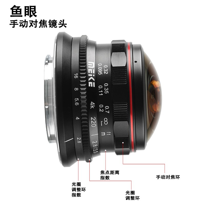 Ống kính Meike 3.5mm F2.8 cho Micro Four Thirds