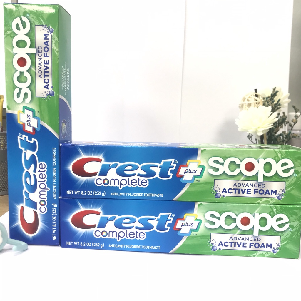 Kem đánh răng Crest 3D làm trắng răng sạch mảng bám hơi thở thơm mát Chính Hãng USA