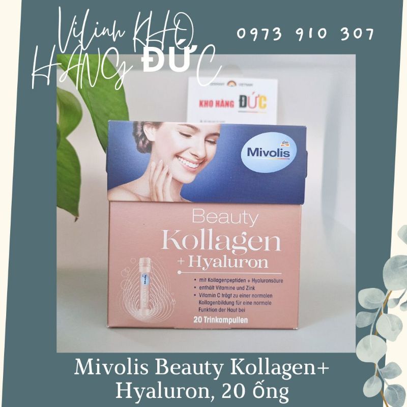 [Bill Đức+video] Đồ uống đẹp da Mivolis Beauty kollagen 20 ống*25ml date 2023