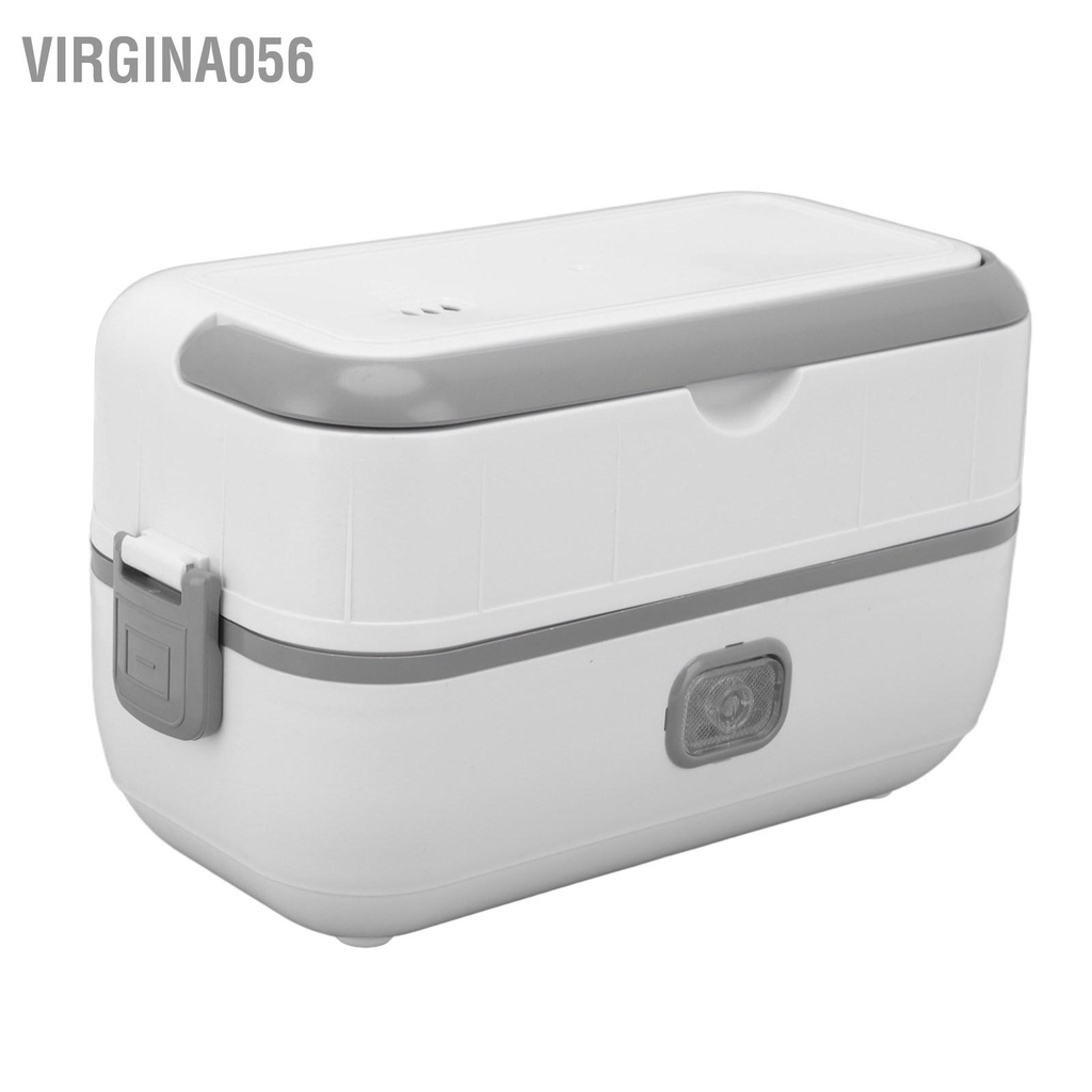 Virgina056 Hộp cơm điện một lớp thép không gỉ bên trong Lót thực phẩm di động hâm nóng cho công việc Đi du lịch bộ đường dài
