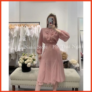 [ HÀNG CÓ SẴN ƯU ĐÃI] Set voan hồng nơ cổ đẹp 💖 (hàng đẹp)