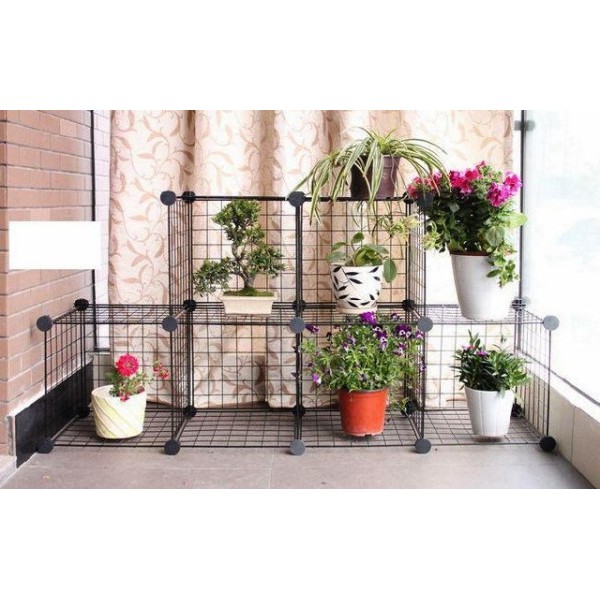 KỆ LƯỚI SẮT 4 Ô DÀI 70*RỘNG 35*CAO 70CM - 16 LƯỚI SẮT TĨNH ĐIỆN- LẮP GHÉP ĐA NĂNG - CHỊU LỰC 25KG