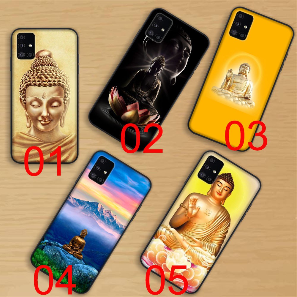 Ốp Điện Thoại Mềm Viền Đen Hình Tượng Phật Sakyamuni Cho Oppo A12 A12E A3S A5 A5S A9 A9X A52 A72 A92 A92S