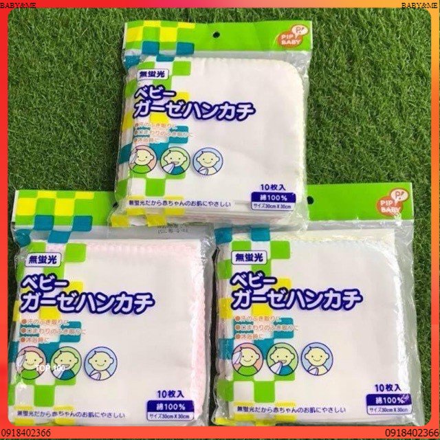 Khăn sữa pip baby Nhật Bản gói 10 cái