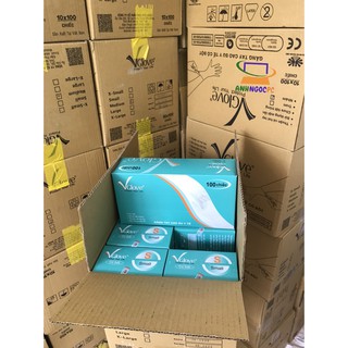 Găng tay y tế VGLOVE có bột hộp 100 cái