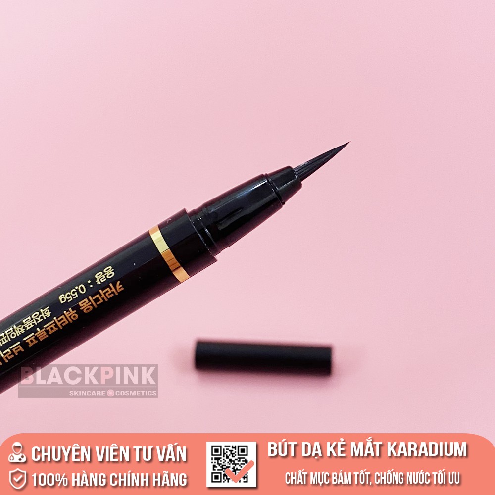 Kẻ mắt Karadium Waterproof Brush Liner Black - Mềm mịn êm dịu với vùng da mắt, giúp đôi mắt  trở nên to tròn và lấp lánh