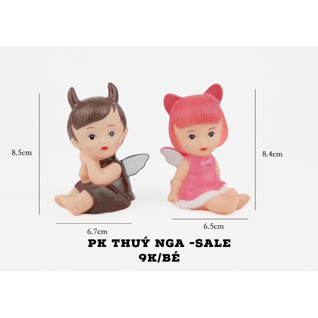 5 EM BÉ NHỰA TRANG TRÍ BÁNH KEM