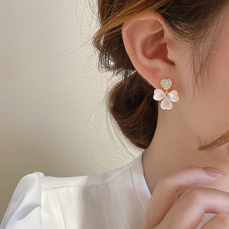 Bông Tai Mạ Bạc 925 Thiết Kế Đơn Giản Phong Cách Hàn Quốc Dễ Phối Đồ