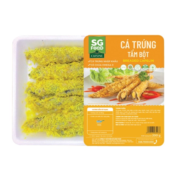 Cá trứng SG Food tẩm bột 200g